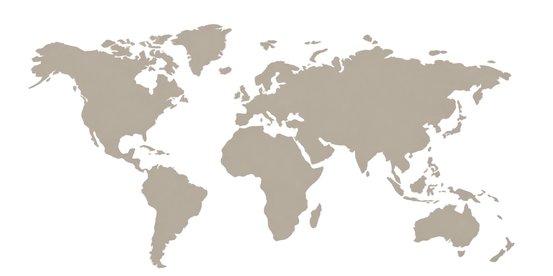 World map showing Ronak International's sourcing network